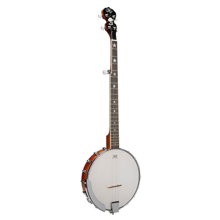 BJ305TK |SX 5 string open back banjo natural satin