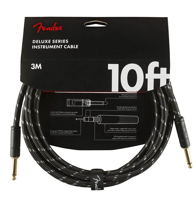 Fender Gitaarkabel Deluxe Series Black Tweed 3 Meter 0990820092