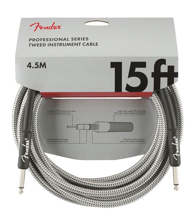 Fender Gitaarkabel Professional White Tweed 4.5 Meter 0990820066