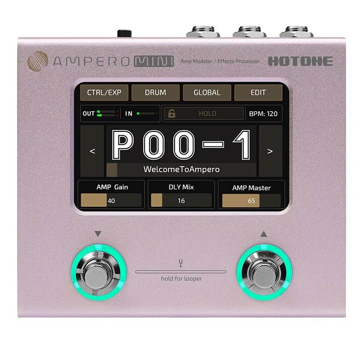 Hotone MP-50 Ampero Mini Amp Modeler Effects Processor Purple Taro