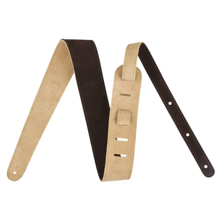 Fender 990691021 2 gitaarband suède omkeerbaar bruintan