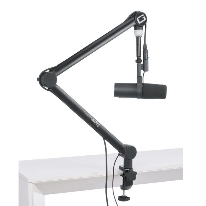 Gator professionele microfoonstatief met boomarm en LED-verlichting