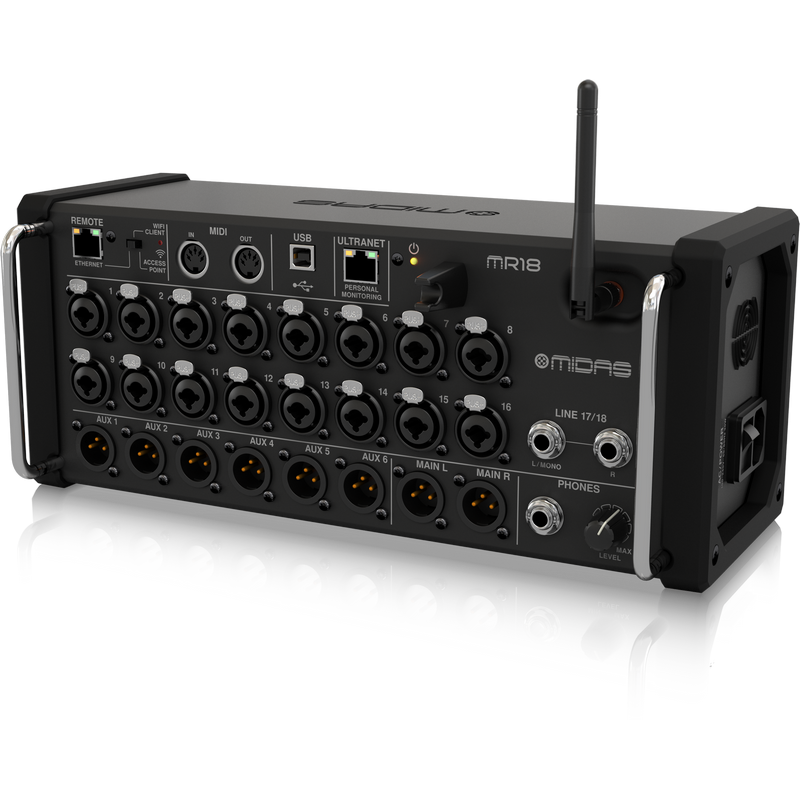 Midas MR18 18-input digitale mixer voor iPad/Android tablets