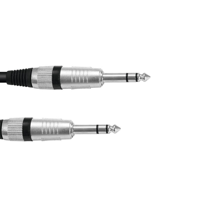 OMNITRONIC Jack Cable 6.3 stereo 3m bk ROAD
