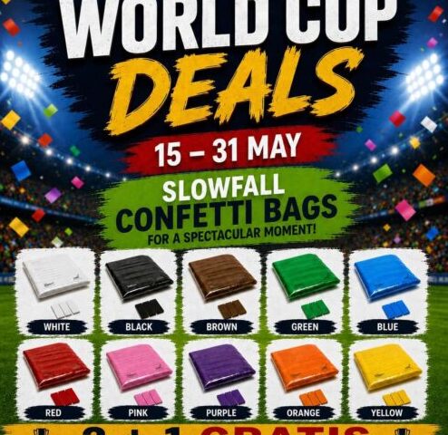 WK Actie Slowfall Confetti 55x17mm 1KG
